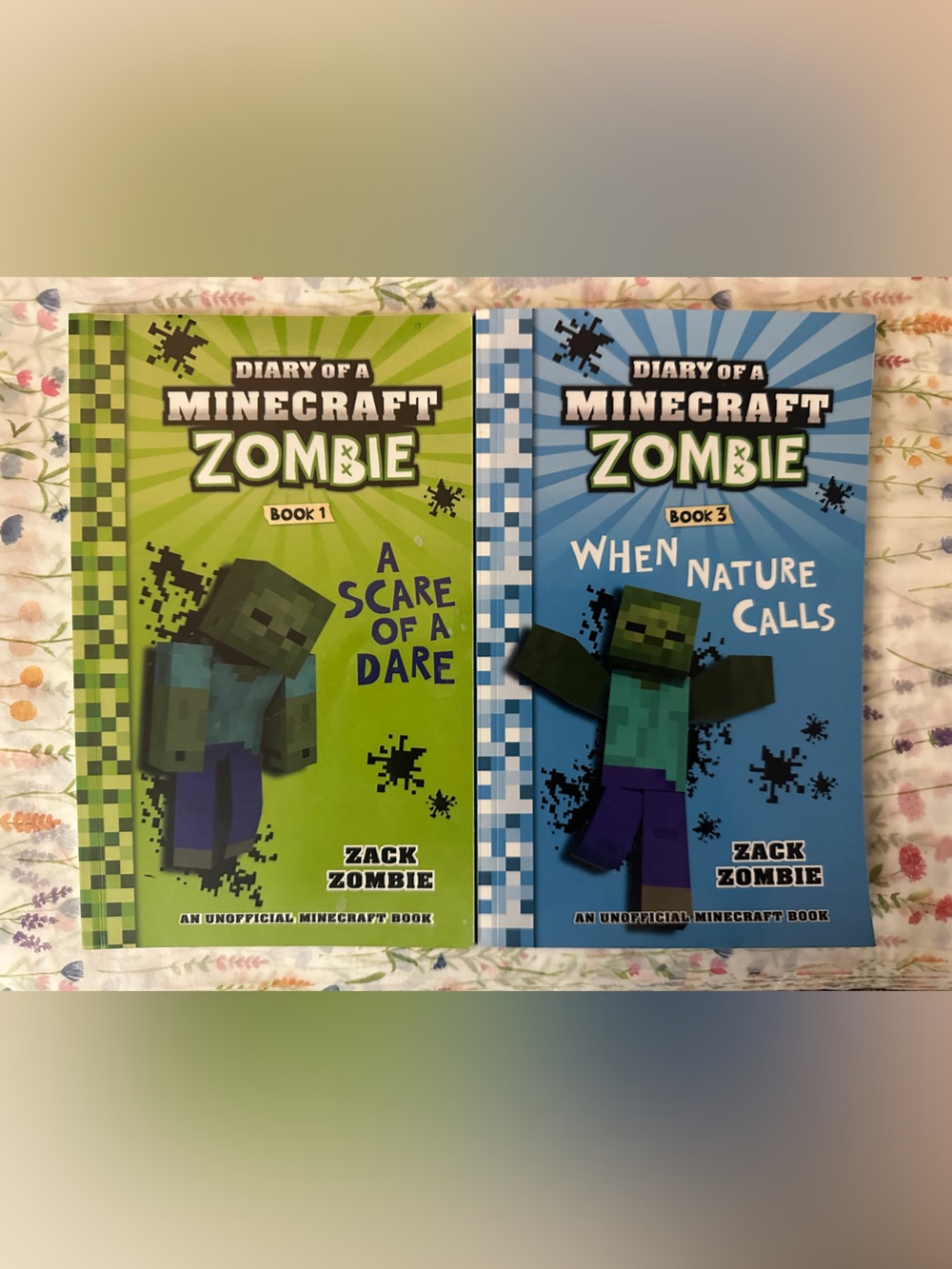 Diary of a Minecraft Zombie Book Set - Green & Blue Covers